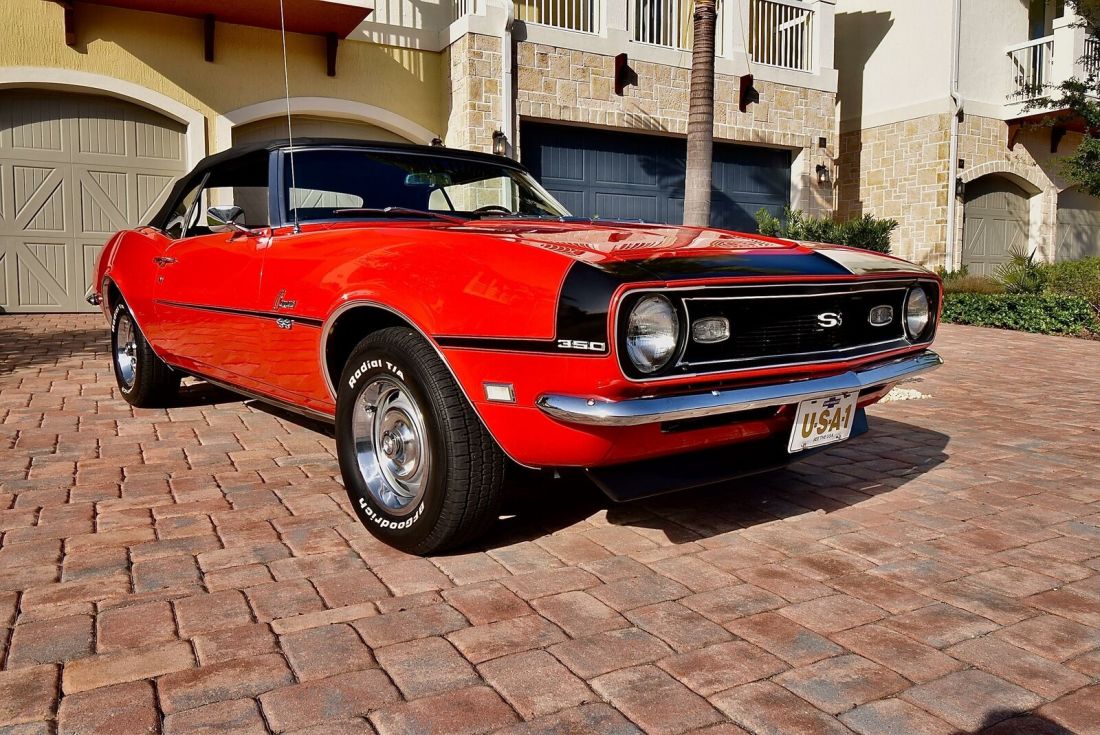 1968 Chevrolet Camaro Convertible 350/295 HP TH350 Automaiic 1968 Chevrolet Camaro Houndstooth Buckets