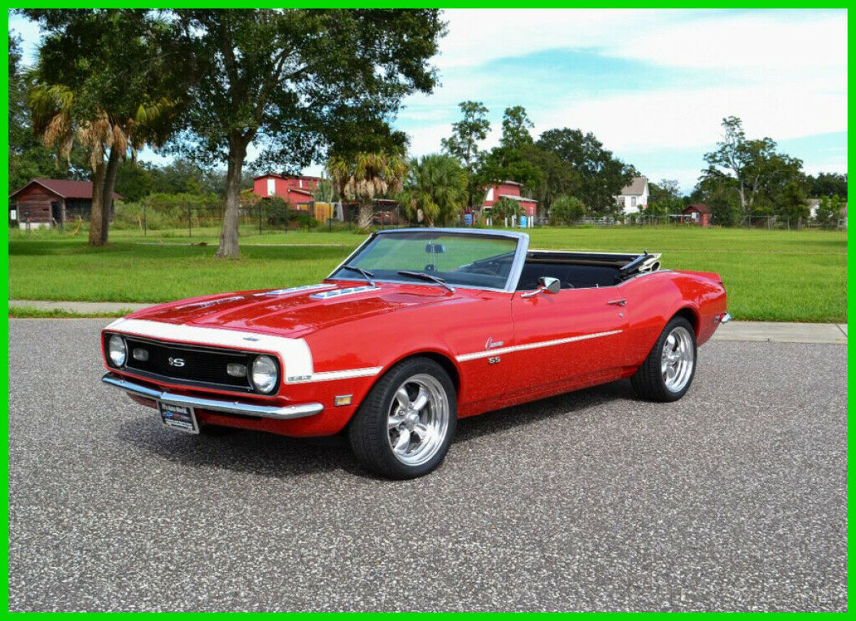 1968 Chevrolet Camaro Convertible 396 V8 Automatic 1968 Chevrolet Camaro Big Block Engine, Vintage A/C, Factory Red Car