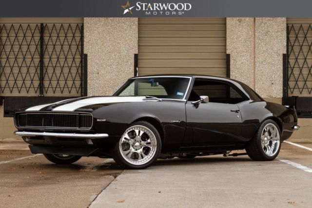 1968 Chevrolet Camaro, Hot Rod Black w/ White Dual Racing Stripes with 3,838 Mil 1968 Chevrolet Camaro --