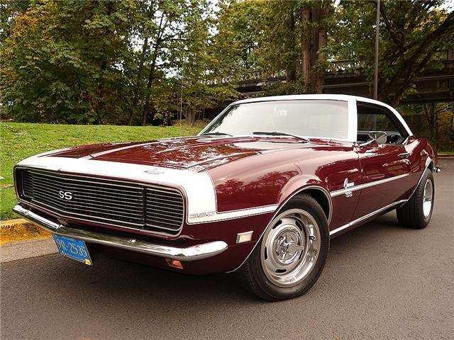 1968 Chevrolet Camaro RS SS 350 V8 4 Speed Cordovan Maroon Coupe PS PDB 1968 Chevrolet Camaro RS SS