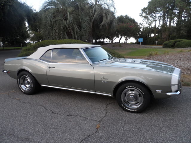 1968 Chevrolet Camaro SS 396 Convertible, Seafrost Green, Big Block 1968 Chevrolet Camaro ss