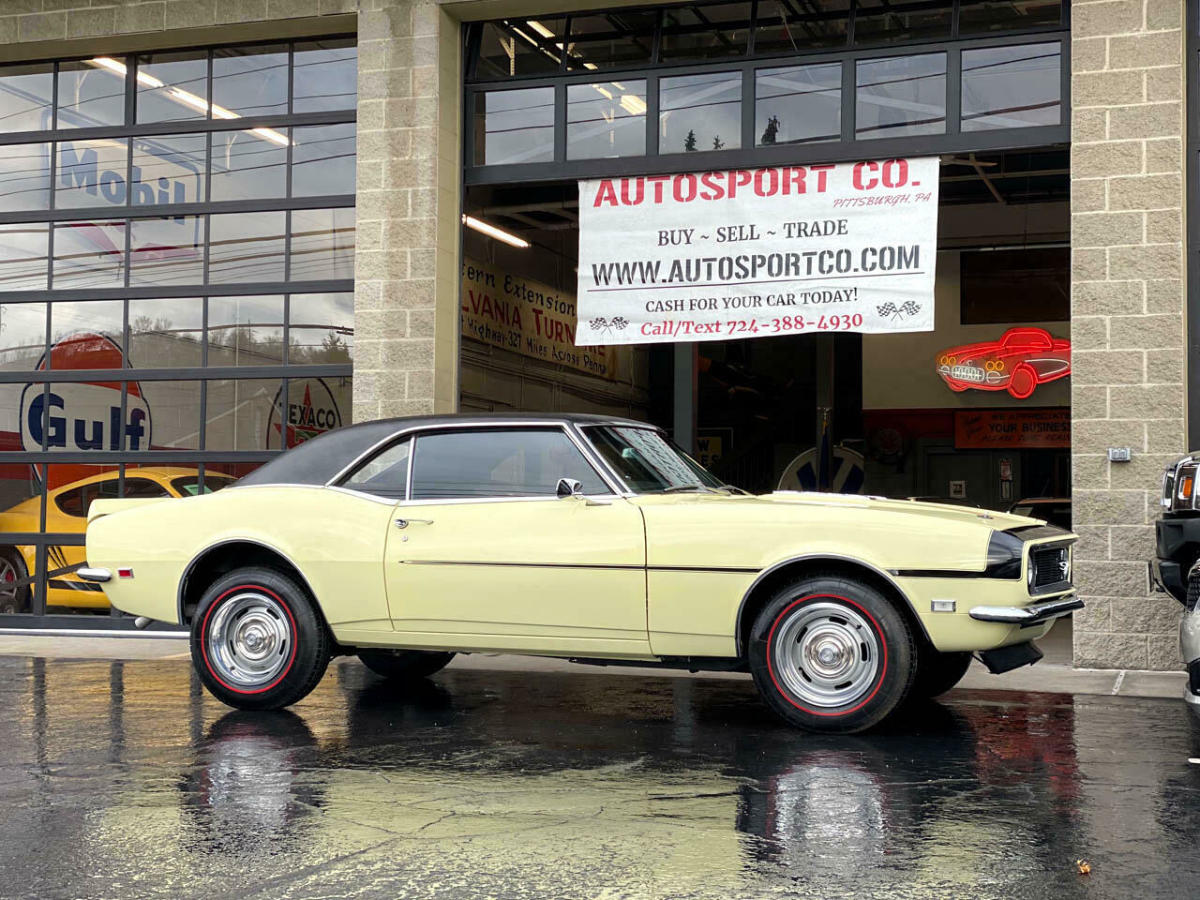 1968 Chevrolet Camaro SS 76250 Miles Butternut Yellow 350 V8 Engine 4 Speed 1968 Chevrolet Camaro SS