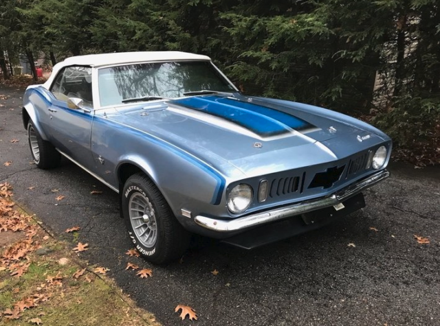 1968 Chevrolet Camaro SS Convertible 44821 Miles Blue Convertible 350 Manual 1968 Chevrolet Camaro SS Convertible