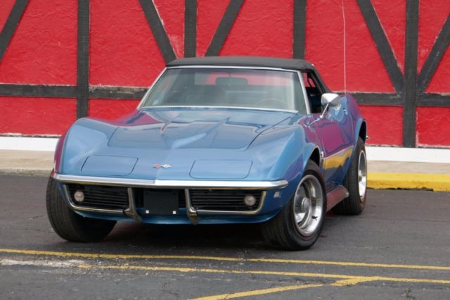 1968 Chevrolet Corvette Convertible Stingray-Marina Blue with 4 speed- 1968 Chevrolet Corvette NO RESERVE-MARINA BLUE STINGRAY CONVERTIBLE 4 SPD