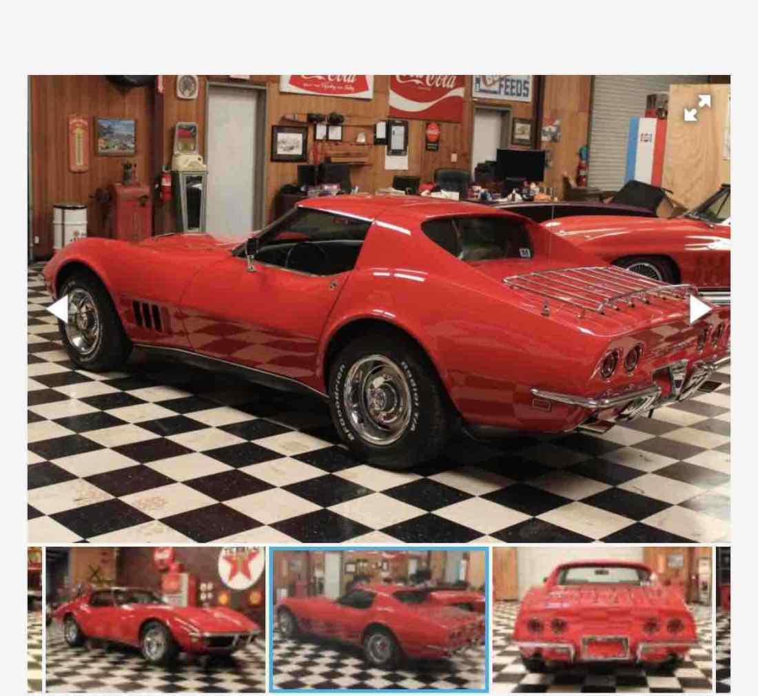 1968 Chevrolet Corvette Sportscar Red RWD Automatic Coupe 1968 Chevrolet Corvette Coupe