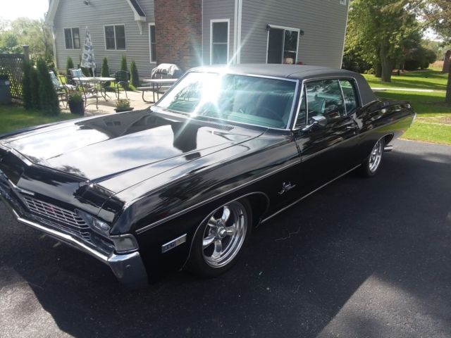 1968 Chevy Impala black 45k miles flowmasters, torque thrusts, new top, new seat 1968 Chevrolet Impala coupe
