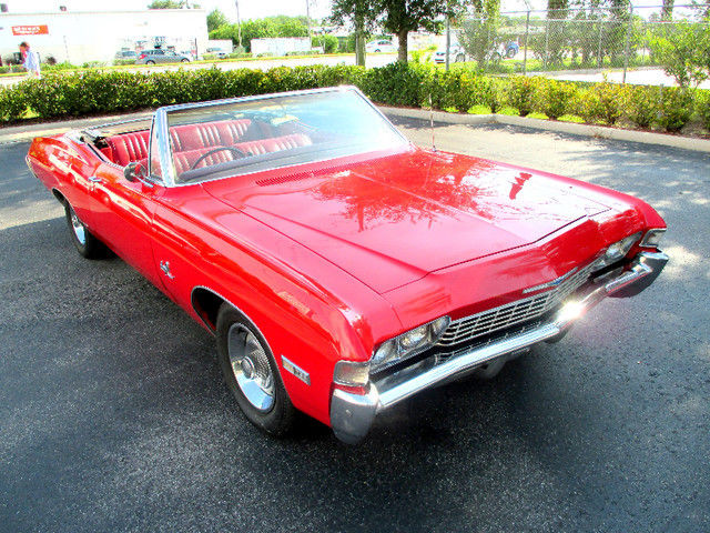 1968 Chevy Impala - Red on Red -Convertible! - No Rust!! - Tampa, Florida 1968 Chevrolet Impala