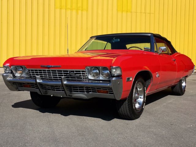 1968 Chevy Impala SS 396 V8 Bucket Seats Power Seats Center Console Convertible 1968 Chevrolet Impala SS 396