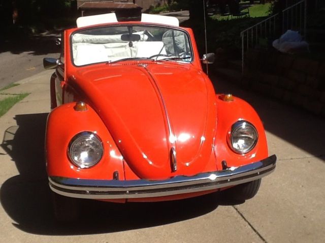1968 classic orange Volkswagen beetle convertible 1968 Volkswagen Beetle - Classic