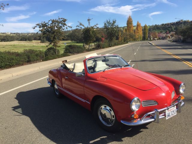 1968 Classic VW Karmann Ghia Convertible, Red, Great Shape 1968 Volkswagen Karmann Ghia 4 Speed Manual