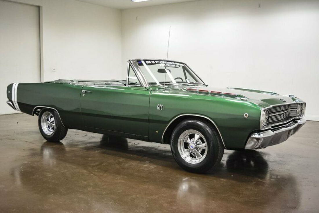 1968 Dodge Dart GTS Convertible 81000 Miles Green Convertible 340 v8 833 4 Spee 1968 Dodge Dart GTS Convertible