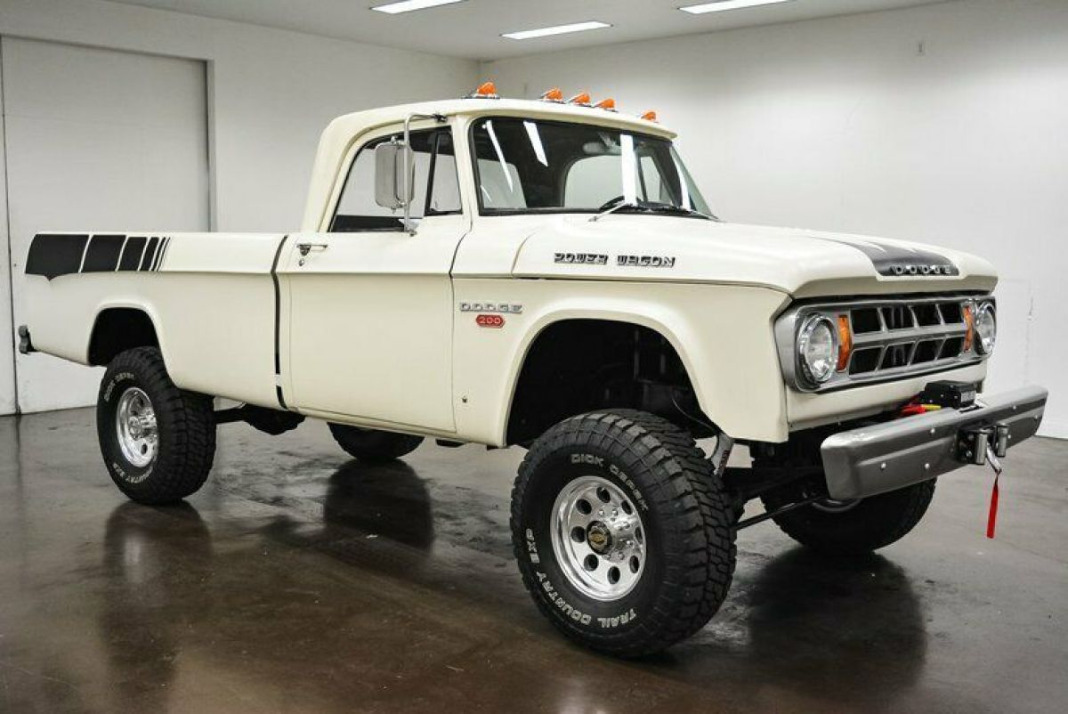 1968 Dodge Power Wagon 52106 Miles White Truck 318 Poly 4 Speed Manual 1968 Dodge Power Wagon