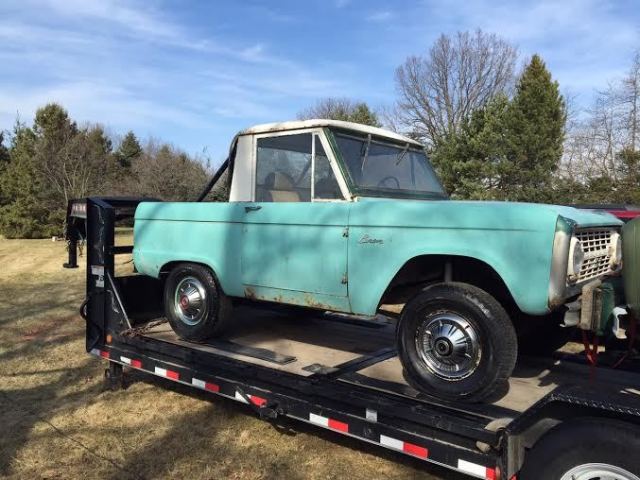 1968 FORD BRONCO U14 HALF CAB ORIGINAL UNCUT FENDERS PROJECT FROM COLORADO 1968 Ford Bronco HALF CAB