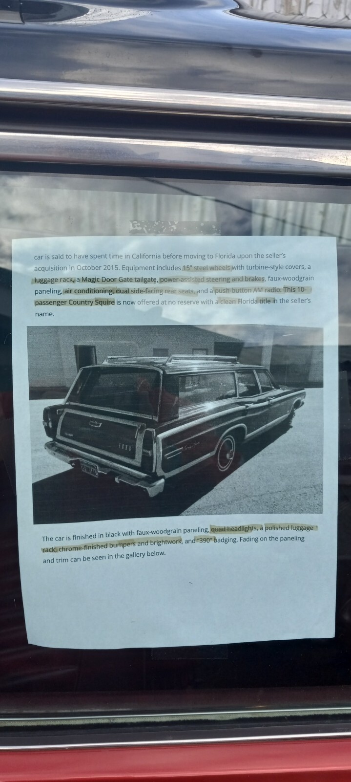 1968 Ford Country Sedan DFRS Wagon All Original Trim ..... Amazing Condition - photo 13