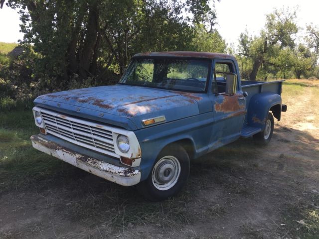 1968 Ford F100 Flareside Stepside hot rat rod project XL XLT Custom patina truck 1968 Ford F-100