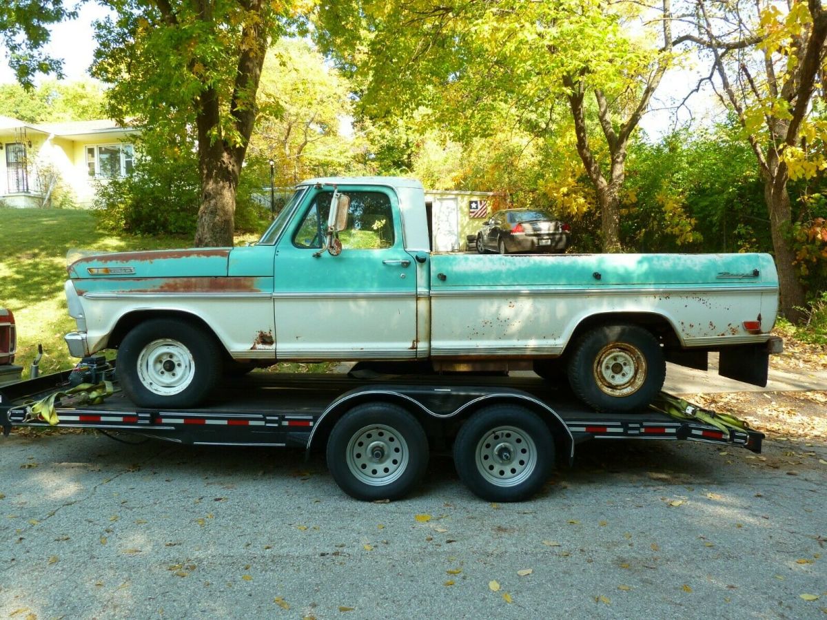 1968 Ford F100 Ranger Pickup Truck w/ Factory Bucket Seats & Air Conditioning 1968 Ford F-100