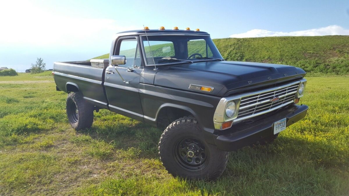 1968 Ford F250 Pickup Black 4WD Automatic Ranger 1968 Ford F250 Ranger