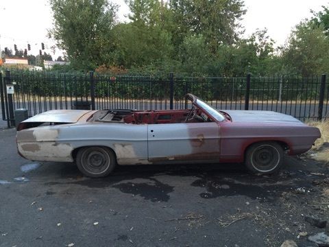 1968 Ford Galaxie XL Convertible Cherry Red Complete Engine Compartment Rare 1968 Ford Galaxie XL