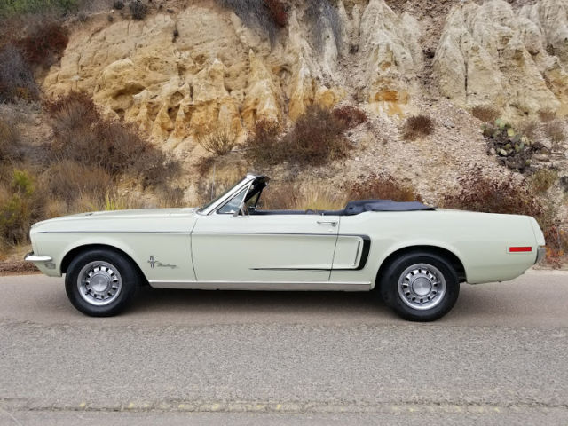 1968 Ford Mustang 390 4V convertible Matching #'s Rust free Calif car $46,900 1968 Ford Mustang