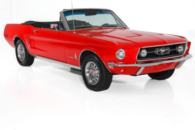 1968 Ford Mustang Candy Apple Red, New black interior Automatic Convertible 1968 Ford Mustang Candy Apple Red, New black interior