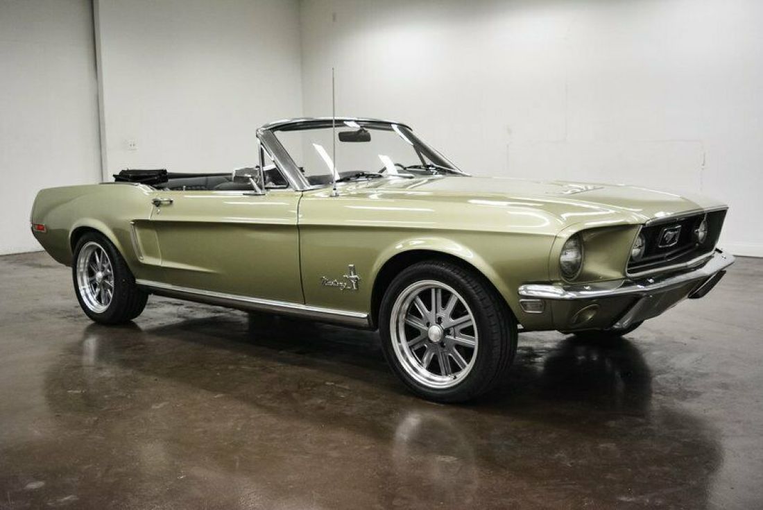 1968 Ford Mustang Convertible 57441 Miles Green Convertible 289ci Ford V8 C4 1968 Ford Mustang Convertible