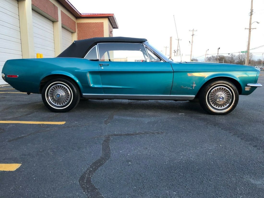 1968 Ford Mustang Convertible original Gulf Stream Aqua 289 c.i automatic 1968 Ford Mustang Convertible