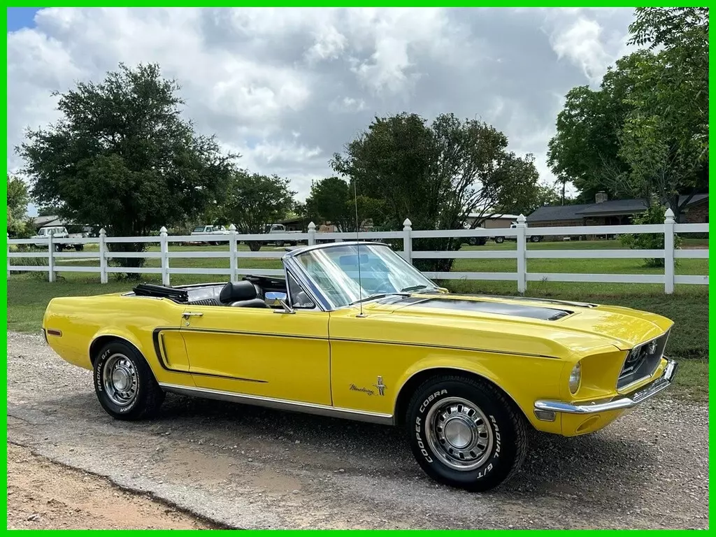 1968 Ford Mustang Convertible, V8, AC, PS, PB, DLX Pkg 1968 Ford Mustang Mustang Convertible, Air Conditioning, Yellow