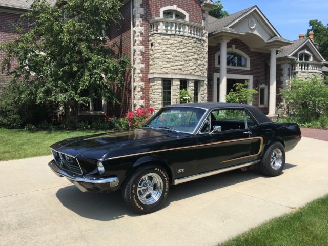 1968 FORD MUSTANG GT COUPE***V8***AUTOMATIC***TURN SIGNAL HOOD***LOTS OF CHROME! 1968 Ford Mustang 2D HARDTOP COUPE GT