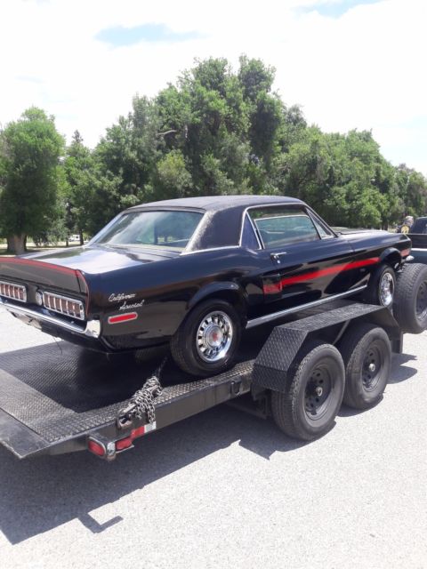 1968 Ford Mustang GT CS 428 BIG BLOCK tribute car RAVEN BLACK and RED 1968 Ford Mustang GT