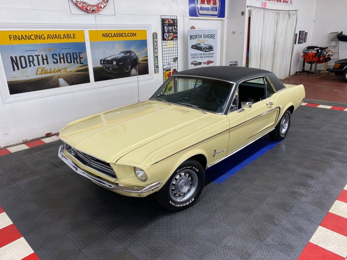 1968 Ford Mustang, Yellow with 21,954 Miles available now! 1968 Ford Mustang -COUPE - MANUAL TRANS - CLEAN BODY - SEE VIDEO -