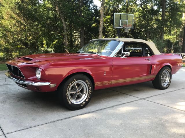 1968 Ford Shelby Mustang Cobra GT350 Convertible - factory red, factory 4-speed! 1968 Shelby Mustang GT350 Cobra