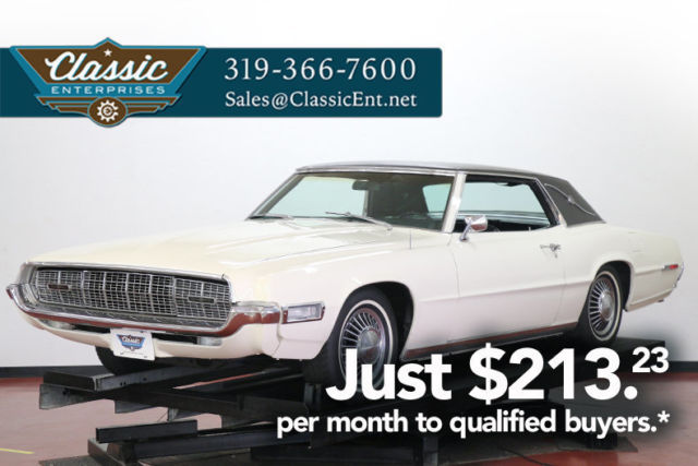 1968 Ford Thunderbird Landau Wimbledon White Hardtop 429 V8 Air 1968 Ford Thunderbird Landau
