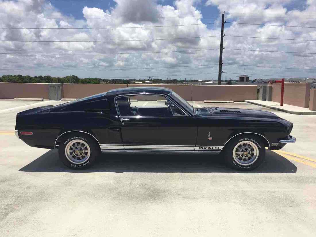 1968 GT500KR GT500 KR GT 500 Shelby Mustang Manual 1968 Ford GT500KR Shelby Mustang Black