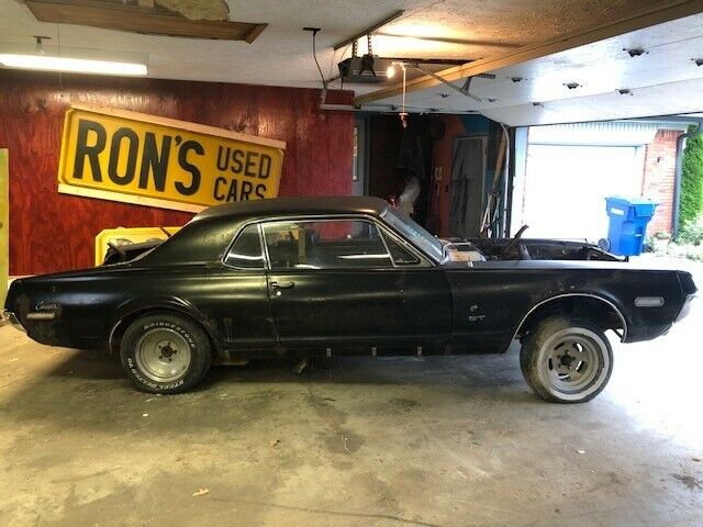 1968 Mercury Cougar GT 390 4-speed 1 of 186 black w/ red interior 1968 Mercury Cougar