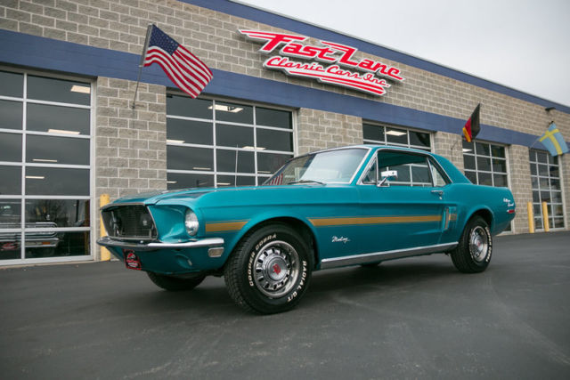 1968 Mustang California Special Factory A/C Factory Gulfstream Aqua 1968 Ford Mustang