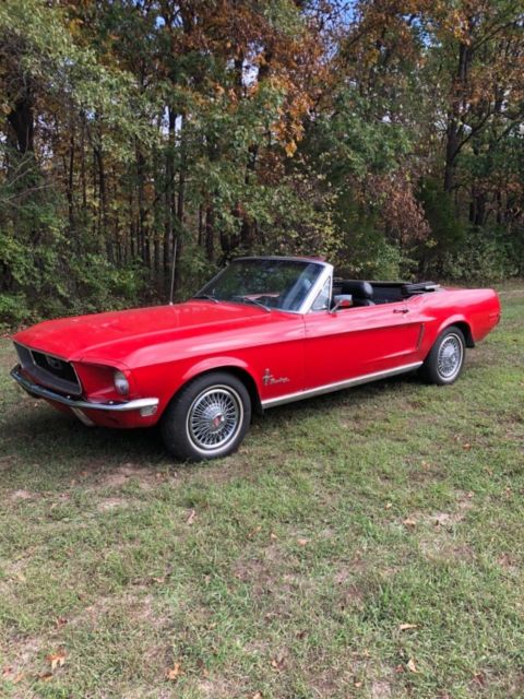 1968 MUSTANG CONVERTiBLE 289 V8 Auto Power Steering Red Restore or Drive 1968 Ford Mustang
