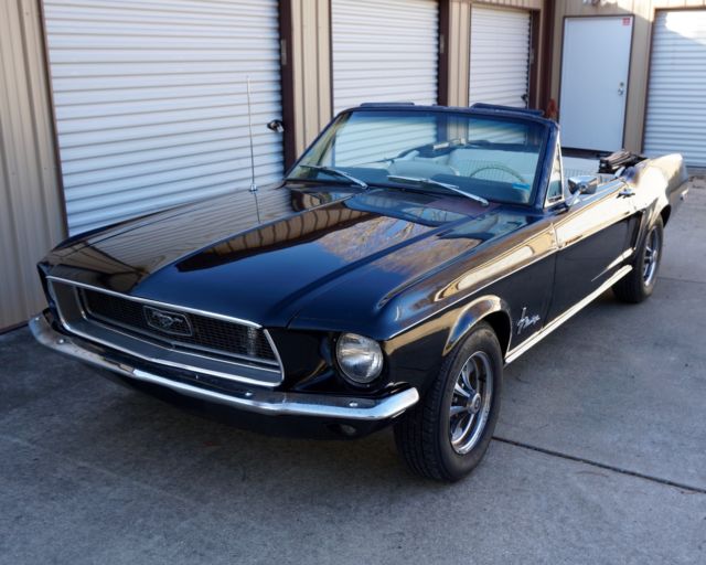 1968 Mustang Convertible 289 V8 Automatic, Numbers Matching, AC, PS, DLX Int 1968 Ford Mustang Convertible