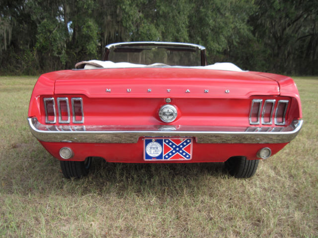 1968 Mustang Convertible. 3 speed 289. Fresh rebuild. Solid body. Rangoon Red 1968 Ford Mustang