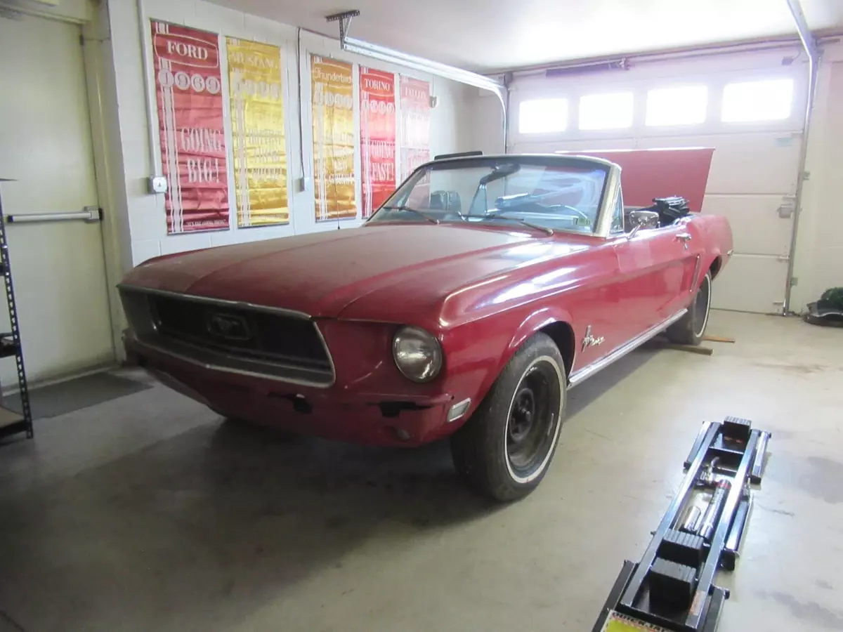 1968 Mustang Convertible 302 4v 3-Speed - Red 1968 Ford Mustang