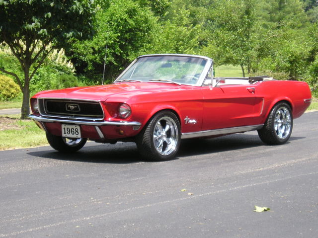 1968 MUSTANG CONVERTIBLE CUSTOM CANDY APPLE RED #'s MATCH! RESTORED! MUST SEE! 1968 Ford Mustang