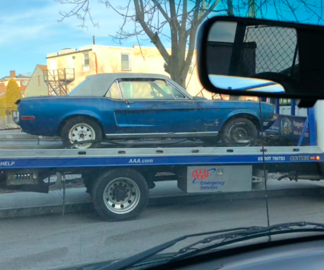 1968 Mustang Coupe, 289 2V, Auto, Acapulco Blue, Parchment, PS, VR, AC. Project. 1968 Ford Mustang