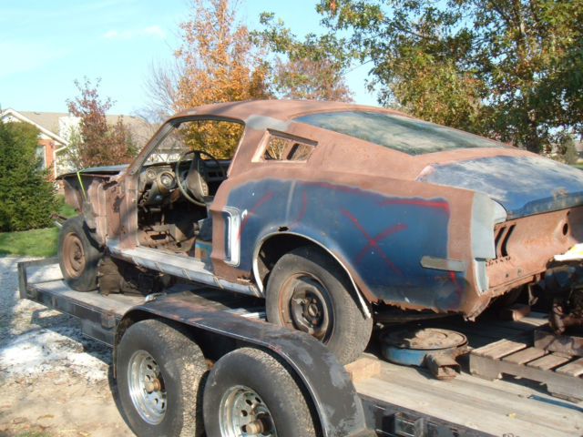 1968 Mustang Fastback 63A Acapulco Blue Bucket Seats 289 Auto Project 68 1968 Ford Mustang 63 A, Fastback Bucket Seats