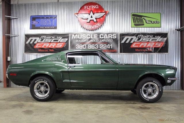 1968 Ford Mustang 1968 Mustang Fastback Bullitt, Factory V8 Car, Highland Green - photo 12