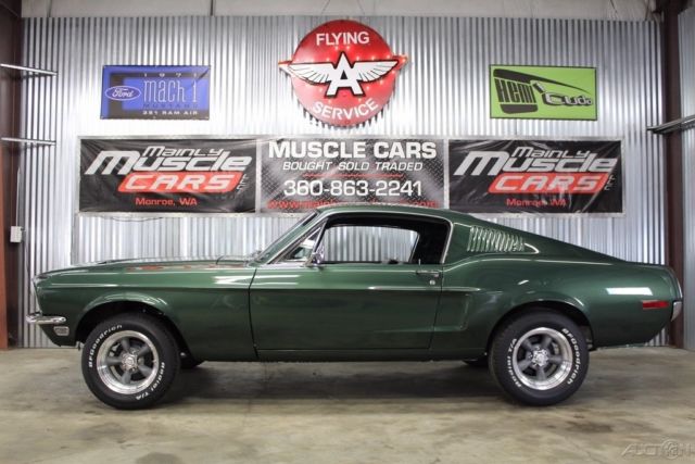 1968 Ford Mustang 1968 Mustang Fastback Bullitt, Factory V8 Car, Highland Green - photo 3