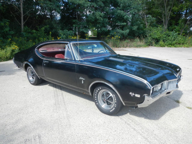1968 Oldsmobile Ram Rod, Documented Cutlass S Black w/red interior 350/325hp 1968 Oldsmobile 442 Ram Rod, Cutlass S