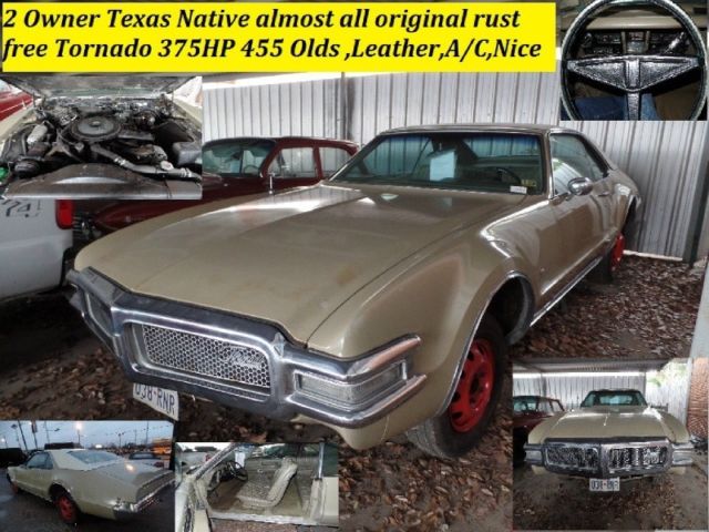 1968 Oldsmobile Tornado 2 Door Hard Top 67130 Miles Beige Coupe 455 375 HP A 1968 Oldsmobile Tornado 2 Door Hard Top