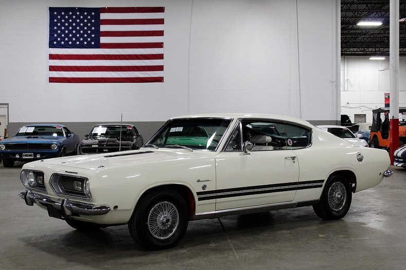 1968 Plymouth Barracuda 93691 Miles White Coupe 383ci V8 4 Speed Manual 1968 Plymouth Barracuda --