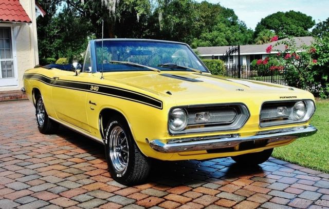 1968 Plymouth Barracuda Convertible Restored simply stunning straight 1968 Plymouth Barracuda 1968 Plymouth Barracuda Convertible 340 v-8