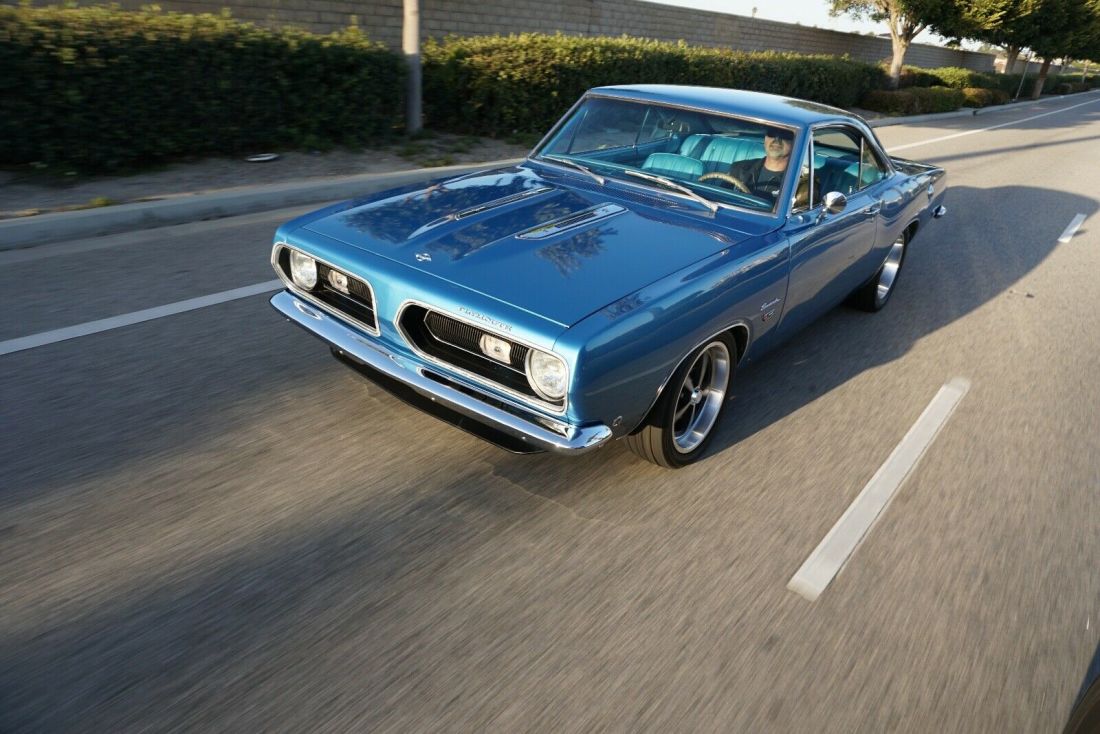 1968 Plymouth Barracuda Coupe, 440cid, overdrive, auto, A/C, MSD EFI 1968 Plymouth Barracuda B5 Chrysler Blue