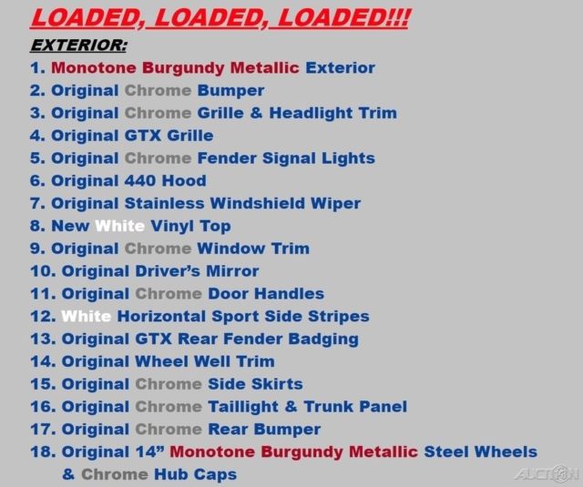 1968 Plymouth GTX Numbers Matching 440 / Automatic - photo 8